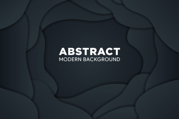 Black Wave Papercut Background