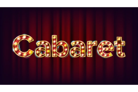 Cabaret Banner Vector. Vintage Cinema 3D: A Guide to Retro Design Assets