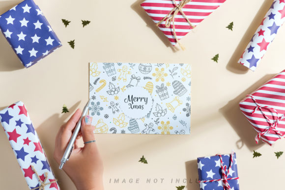 Christmas Mock-up Card Mockup