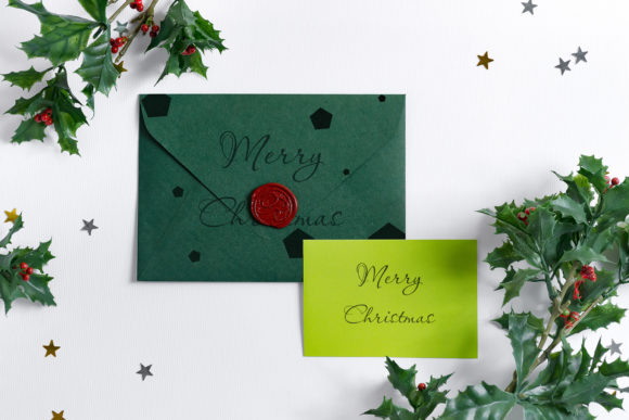 Christmas Mock-up Letter, Envelope: Elevating Seasonal Branding with Precision