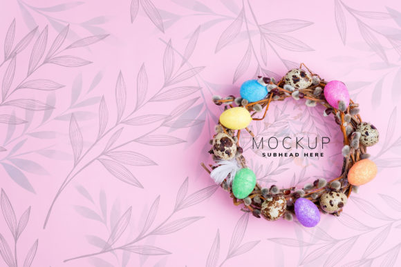 Easter Willow Wreath Mockup
