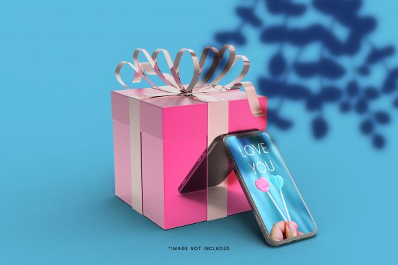 Evaluating the 3d Gift Box Mockup with Mobile Phone for Modern Digital Presentations