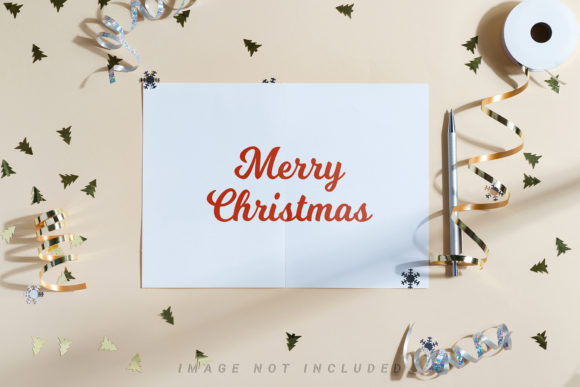 Greeting New Year Card with Mockup