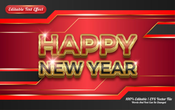 Happy New Year Golden 3d Text Effect: Elevate Your Holiday Designs