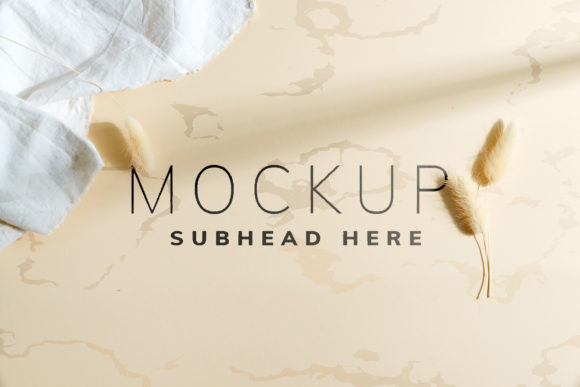 Maximizing Visual Impact with the Decorative Background Beige Mockup
