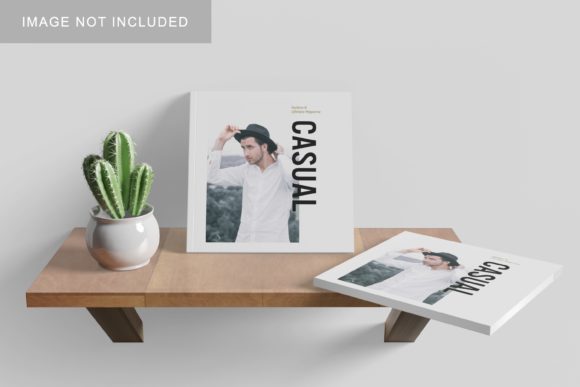 Square Magazine Mockup V2: Professional 3D Display