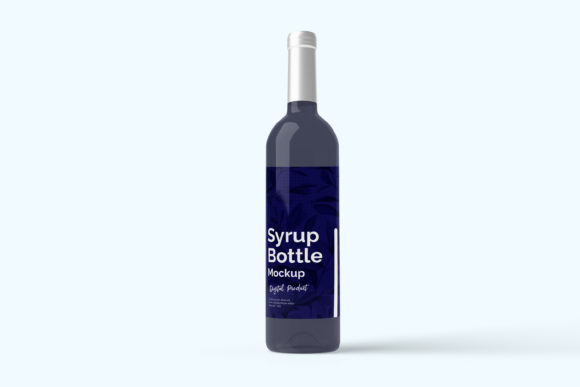 Syrup Bottle Mockup: Professional 3D Showcase for Your Designs